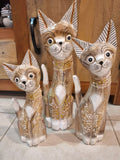 Gatto in legno set 3 pz