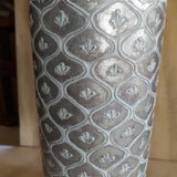 Vaso cilindro bianco/grigio